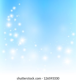Starry blue background - vector illustration