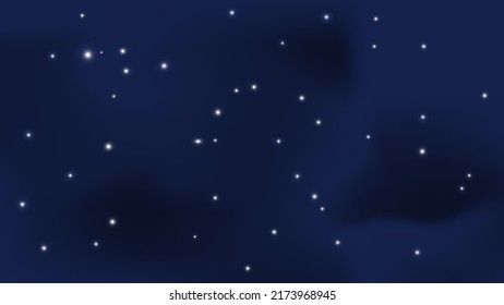 Starry blue sky in night background.