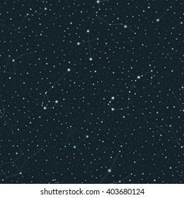 Starry bright sky. Seamless pattern.