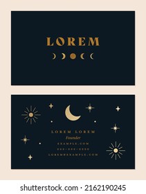 Starry Business Card Layout with Front and Back	