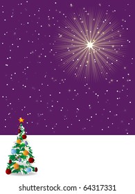 Starry Christmas night and space for your text
