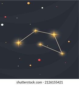 Starry constellation. Astrology, vector illustration