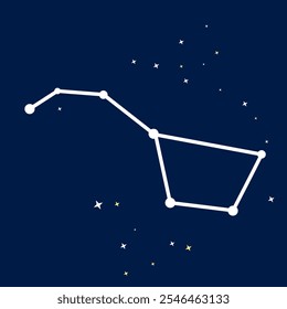 Sternbild. Astronomie-Sternbild Ursa-Dur, Vektorgrafik