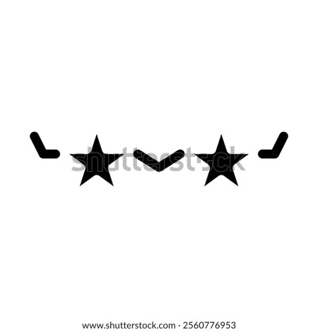 Starry eyed face emoticon. Concept of excitement, admiration, and fascination.