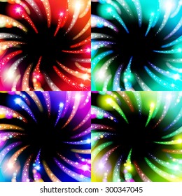 Starry fireworks background with place for text art