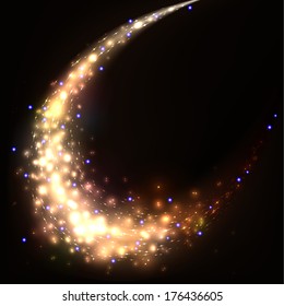 Starry Glitter Trail Background