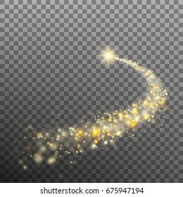 Starry glitter trail on transparent Background. And also includes EPS 10 vector