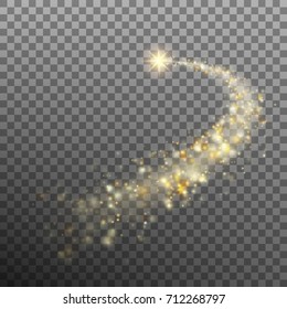 Starry glitter trail on transparent Background. And also includes EPS 10 vector