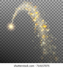 Starry glitter trail on transparent Background. And also includes EPS 10 vector