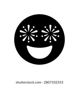 Starry Joy Celebration Icon Icon Isolated On White Background
