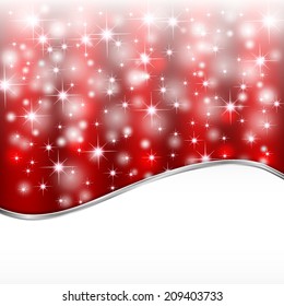 Starry lights on red background