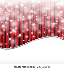 Starry lights on red background
