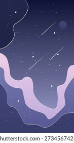 Starry Magic Fantasy Blau Himmelsbild Tapete