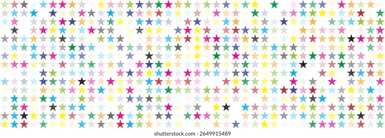 Starry navy colored banner seamless fabric design background or design element. vector
