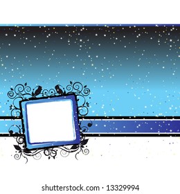 Starry night abstract frame