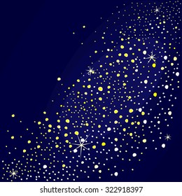 The starry night background . Milky Way. Vector 8.