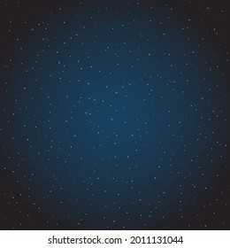 Starrer Nachthintergrund. Sterne am Himmel, Vektorgrafik-Hintergrundgrafik. Nature dunkelblaue Tapete.