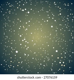 Starry night background in vector