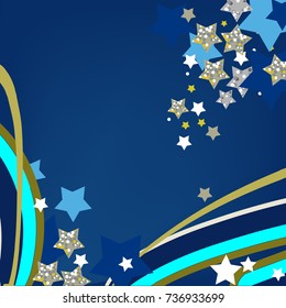 starry night, celebration in the sky background, modern style vector