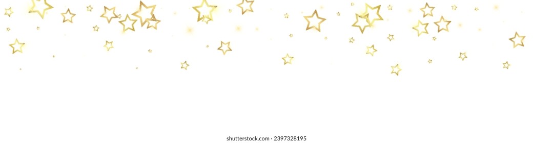 Starry night fairy tale background. Cute sparkling twinkles, christmas spirit in the air. Festive stars vector illustration on white background.