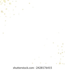 Starry night fairy tale background. Cute sparkling twinkles, christmas spirit in the air. Festive stars vector illustration on white background.