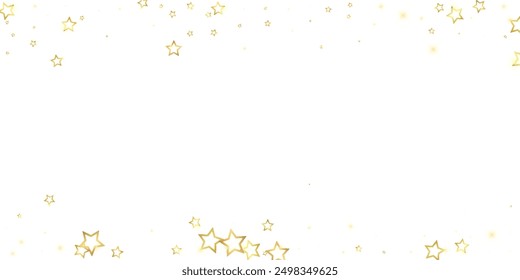Starry night fairy tale background. Cute sparkling twinkles, christmas spirit in the air. Festive stars vector illustration on white background.