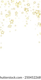 Starry night fairy tale background. Cute sparkling twinkles, christmas spirit in the air. Festive stars vector illustration on white background.