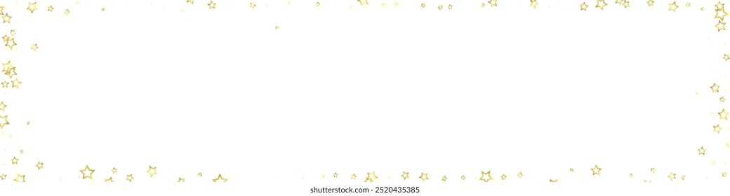 Starry night fairy tale background. Cute sparkling twinkles, christmas spirit in the air. Festive stars vector illustration on white background.
