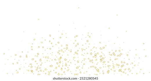Starry night fairy tale background. Cute sparkling twinkles, christmas spirit in the air. Festive stars vector illustration on white background.