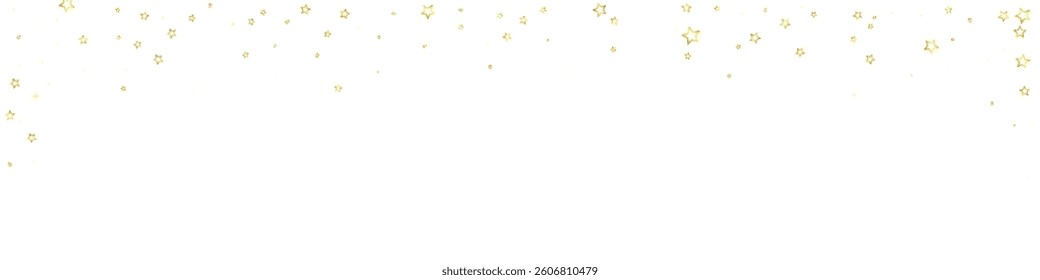 Starry night fairy tale background. Cute sparkling twinkles, christmas spirit in the air. Festive stars vector illustration on white background.