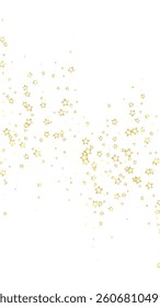Starry night fairy tale background. Cute sparkling twinkles, christmas spirit in the air. Festive stars vector illustration on white background.