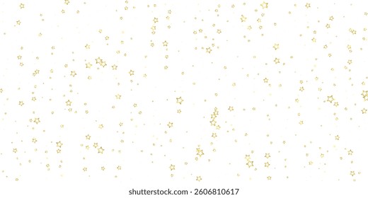 Starry night fairy tale background. Cute sparkling twinkles, christmas spirit in the air. Festive stars vector illustration on white background.
