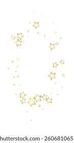 Starry night fairy tale background. Cute sparkling twinkles, christmas spirit in the air. Festive stars vector illustration on white background.