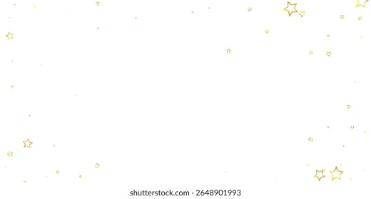 Starry night fairy tale background. Cute sparkling twinkles, christmas spirit in the air. Festive stars vector illustration on white background.
