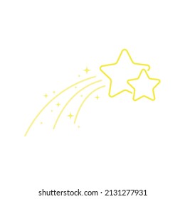 starry night, falling star, fireworks, twinkle, glow, glitter star, star over christmas vector illustration
