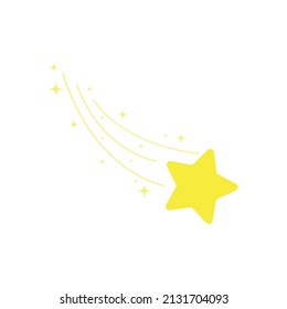 starry night, falling star, fireworks, twinkle, glow, glitter star, star over christmas vector illustration