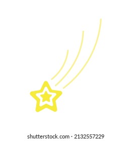 starry night, falling star, fireworks, twinkle, glow, glitter star, star over christmas vector illustration