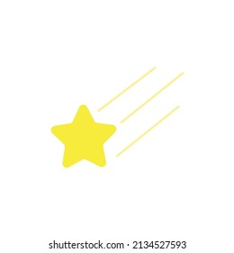 starry night, falling star, fireworks, twinkle, glow, glitter star, star over christmas vector illustration