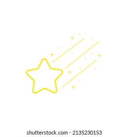 starry night, falling star, fireworks, twinkle, glow, glitter star, star over christmas vector illustration
