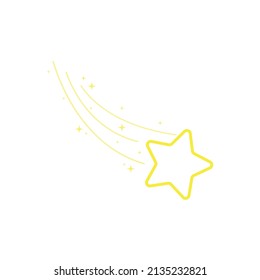 starry night, falling star, fireworks, twinkle, glow, glitter star, star over christmas vector illustration