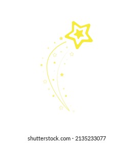 starry night, falling star, fireworks, twinkle, glow, glitter star, star over christmas vector illustration