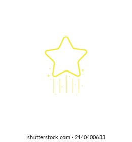 starry night, falling star, fireworks, twinkle, glow, glitter star, star over christmas, star decoration vector illustration