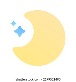 Starry Night with Flat Icon
