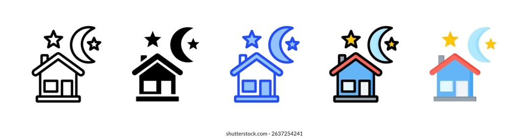 Starry Night Icon Collection With Multiple Styles