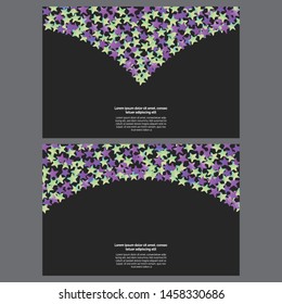 Starry night modern posters set, templates kit, universal drawn elements, pattern for posters, flyers, web- sites, scrapbooking graphics