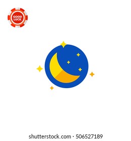 Starry Night with Moon Icon