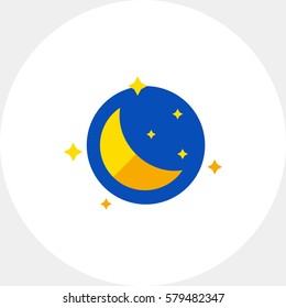 Starry Night with Moon Icon