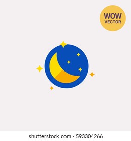Starry Night with Moon Icon