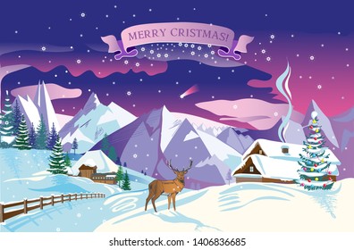 starry night in the mountains