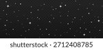 Starry night overlay on a transparent background with glittering white particles and glowing stars